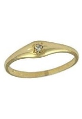 handsome itty-bitty gold baby ring